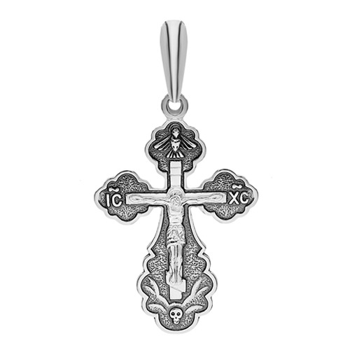 крест православный из чернённого серебра 925-й пробы