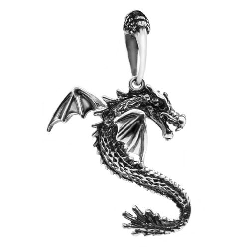 кулон серебряный "дракон"