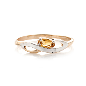 Золотое кольцо с цитрином маркиз