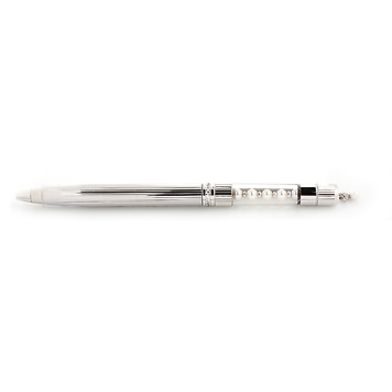 Серебряная ручка с белым жемчугом