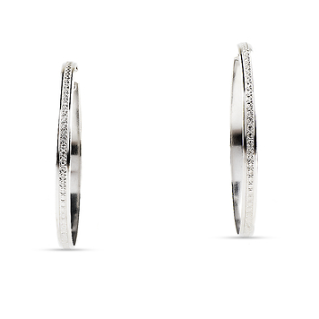 "Кольца" серьги серебряные ⌀ 4,5 см