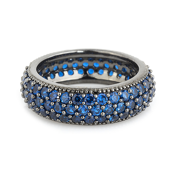 Серебряное кольцо с наносапфирами