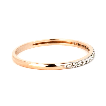 Кольцо "дорожка" из золота с бриллиантами