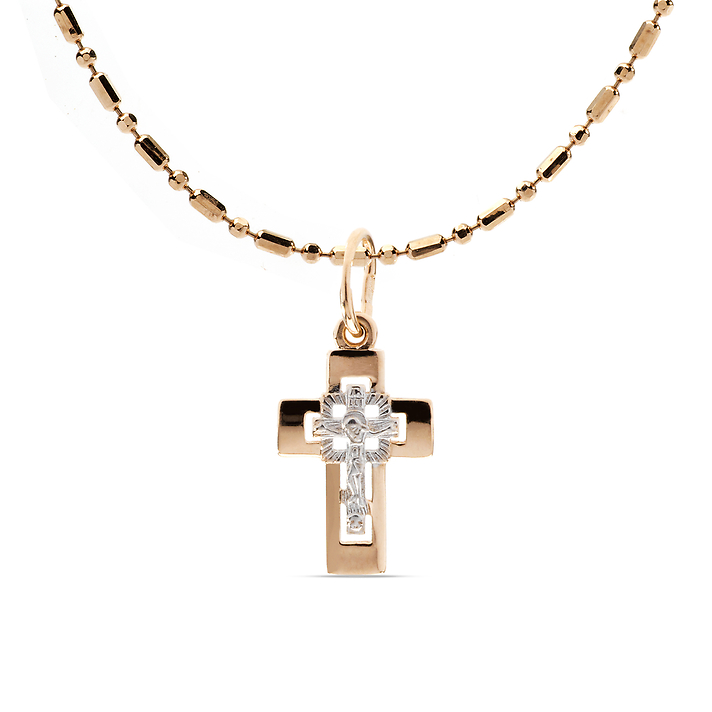 Золотой маленький крест православный