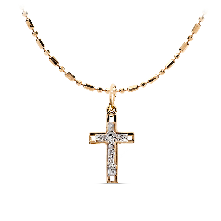Золотой крест православный "прямой"