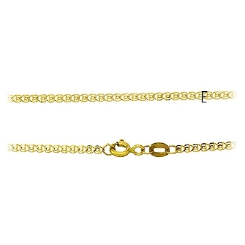 Тонкая цепочка из желтого золота плетения  "love's (Лав)" с алмазной гранью