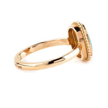 Золотое кольцо с "аризонской" бирюзой