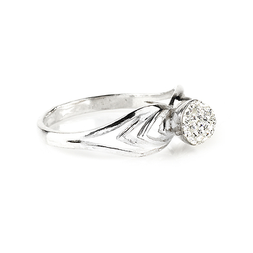 Серебряное кольцо с элементом сваровски