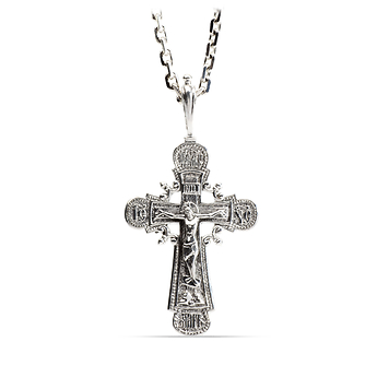 Крест серебряный мужской