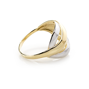 Широкое кольцо без камней из желтого золота