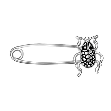 брошь (английская булавка) "скарабей"