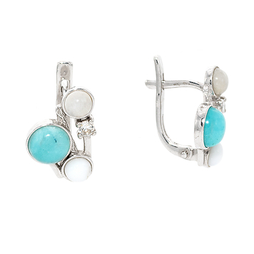 Серьги с амазонитом