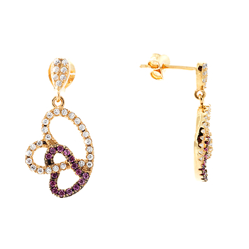 Серьги сердечки