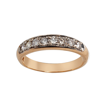 Кольцо дорожка с бриллиантами из золота