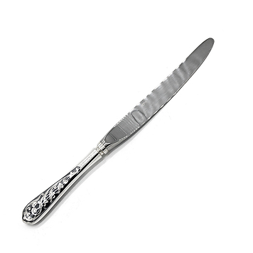 Нож столовый из серебра с чернью "орнамент"