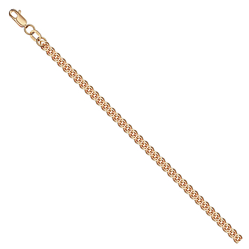 Золотой браслет легковесный "нонна" с алмазной гранью