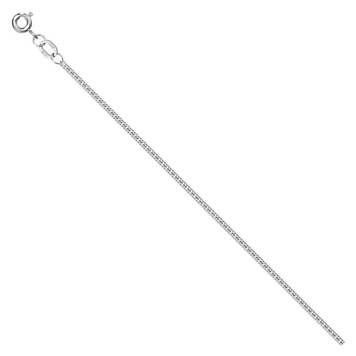 Серебряная родированая цепочка "гурмета допиа (двойная панцирная)" с алмазной гранью
