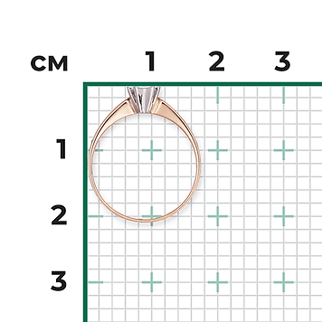 Кольцо, красное и белое золото, бриллианты Кольцо, красное и белое золото, бриллианты