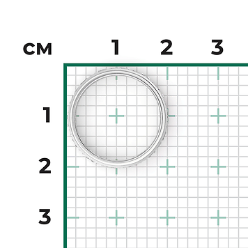 Кольцо, белое золото, б/ц фианиты