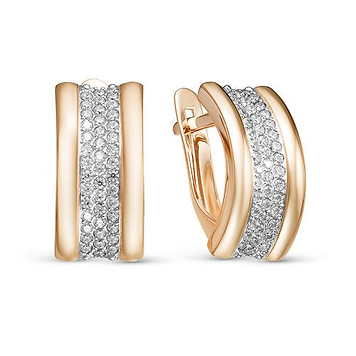 Золотые серьги "дорожка"