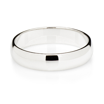 Кольцо обручальное классическое из белого золота 4 мм Кольцо обручальное классическое из белого золота 4 мм