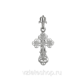 Серебряный православный крест с распятием