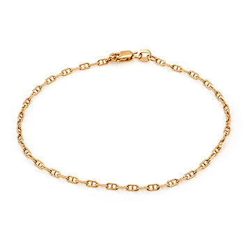 Золотой цепочный полновесный браслет "форцатина рада перно" с алмазной гранью