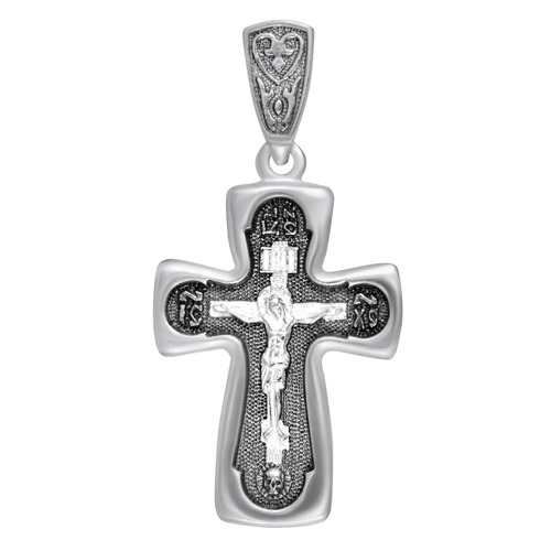 крест чернённый серебро 925