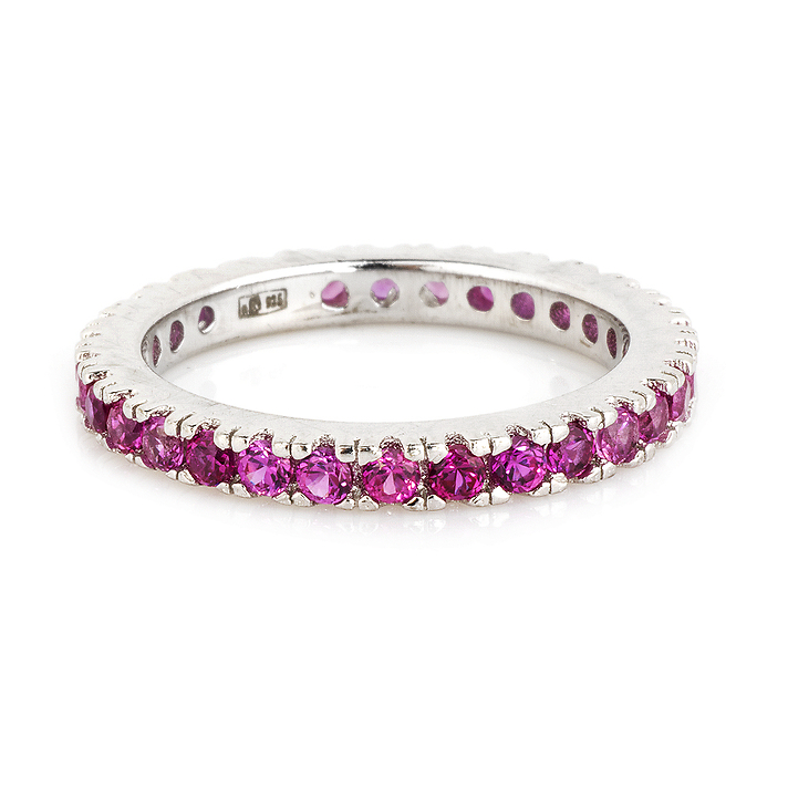 Серебряное кольцо "дорожка"