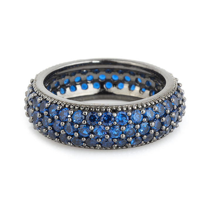 Серебряное кольцо с наносапфирами
