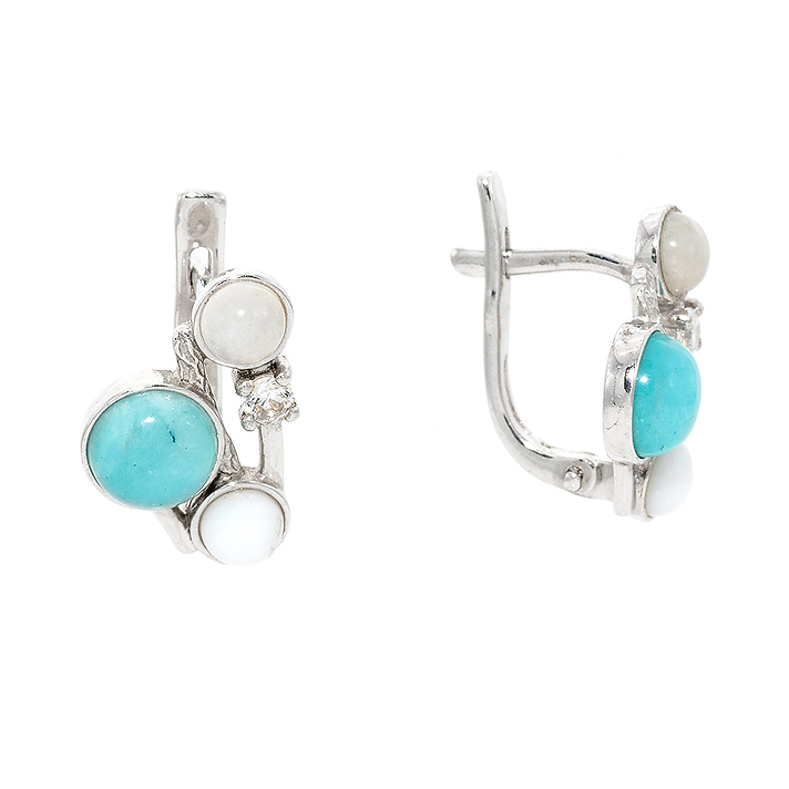 Серьги с амазонитом