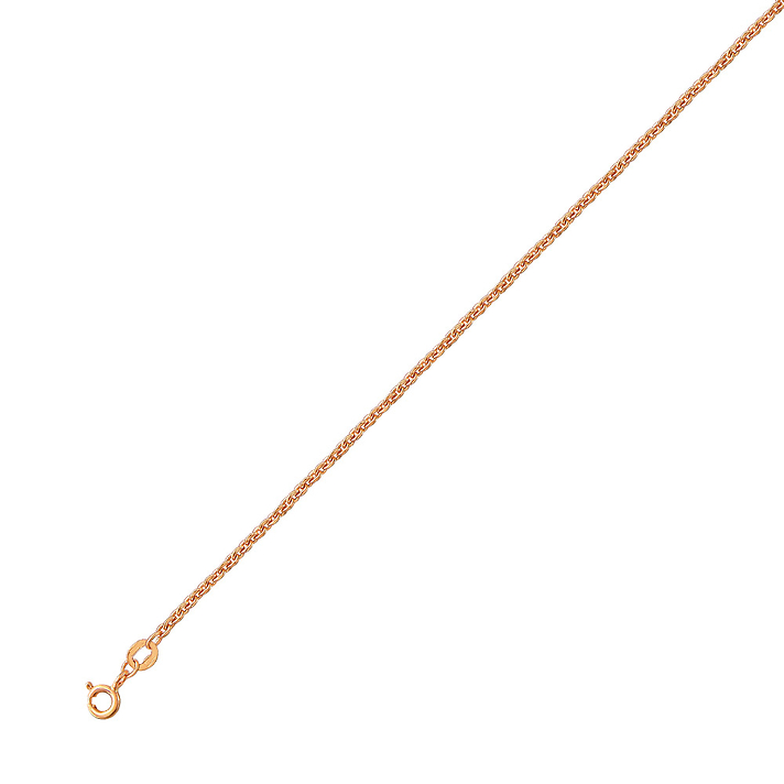 Золотая пустотелая цепочка "кобра (якорная)" с алмазной гранью