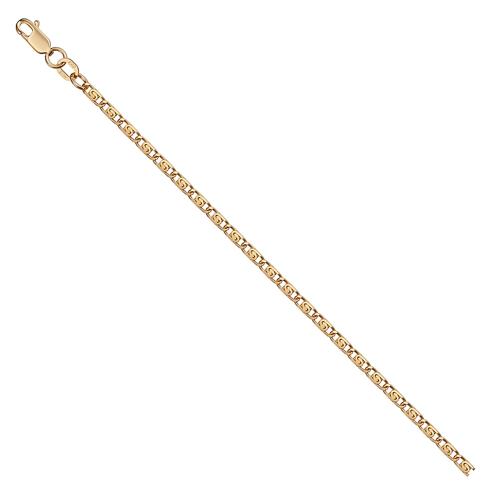 Золотая легковесная цепь "люмакина (улитка)" с алмазной гранью