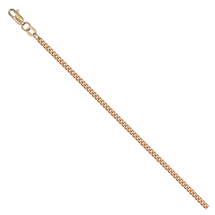 Золотая цепочка легковесная "гурмета (панцирное)" с алмазной гранью