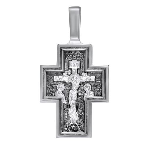 крест серебро 925 чернение