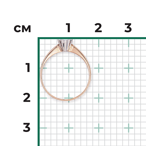 Кольцо, красное и белое золото, бриллианты Кольцо, красное и белое золото, бриллианты