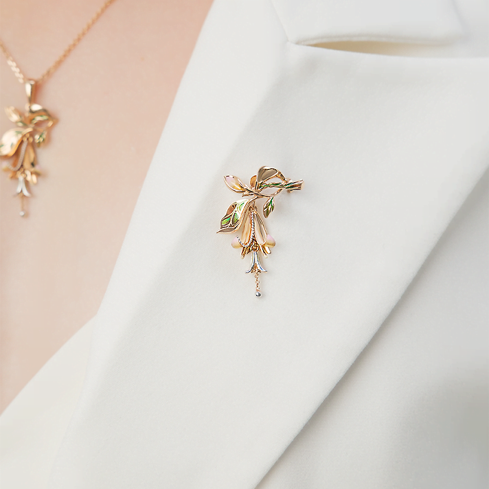 Брошь, красное золото Брошь, красное золото