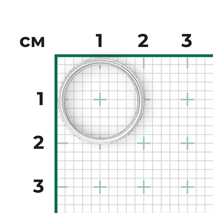 Кольцо, белое золото, б/ц фианиты