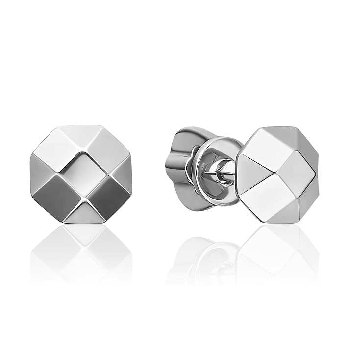 Серьги, белое золото