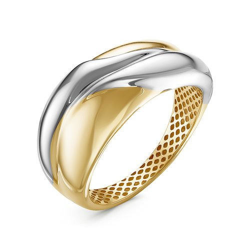 Объёмное кольцо из лимонного золота