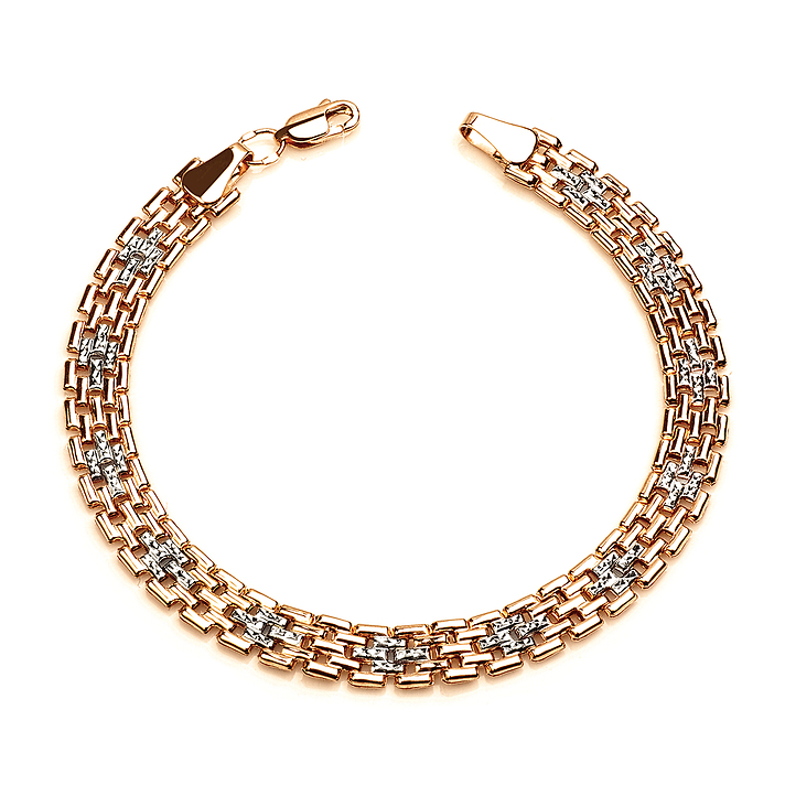 Браслет из золота с родированием