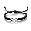Браслет из черной нити символ "Бесконечность"