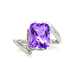 Кольцо из белого золота с аметистом Кольцо из белого золота с аметистом