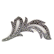 БРОШЬ СЕРЕБРО МАРКАЗИТ "ВЕТОЧКА"