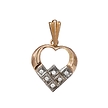Кулон сердце с бриллиантами